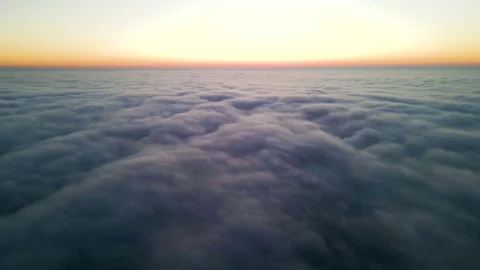 Aerial View Above Clouds Over Niagara Region at 30fps Stock-Footage 313856690