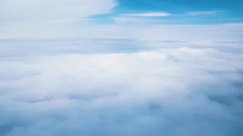 Aerial View Above Clouds with Soft Sky and Endless Cloudscape 스톡 동영상 331991945