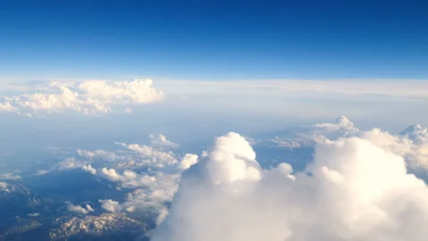 Aerial view above the clouds at sunset Vidéo 103202751