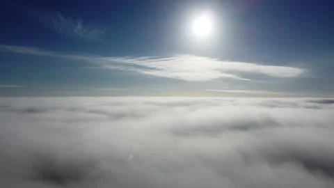 Aerial view of above Coulds Stock Footage 272754231