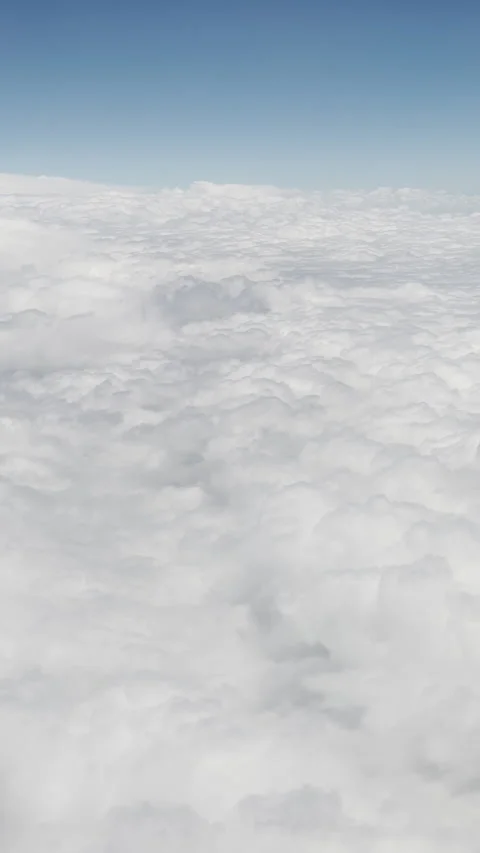 Aerial View Above Endless White Cloudscape Stock Footage 331375848