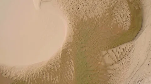 Aerial View Above Ocean Beach with Channel Stock Footage 72523671