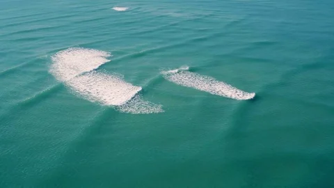 Aerial View Above Ocean Surface Stock Footage 72522600