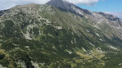 Aerial View above Pirin Mountain Stock Footage