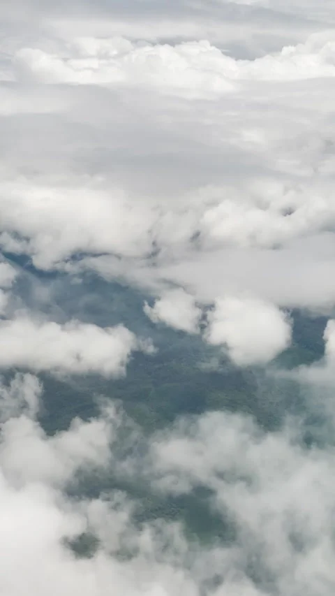 Aerial View Above Soft White Clouds Stock Footage 331375648