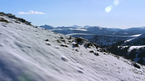 Aerial view of the Absaroka Mountain range in Montana Stock-Footage 265908503