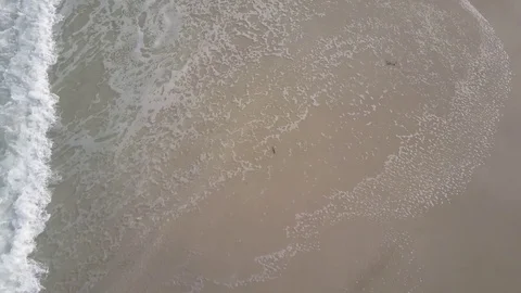 Aerial view abstract ocean beach background Stock Footage 75258100