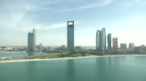 Aerial view of Abu Dhabi  Stock Footage 43316723