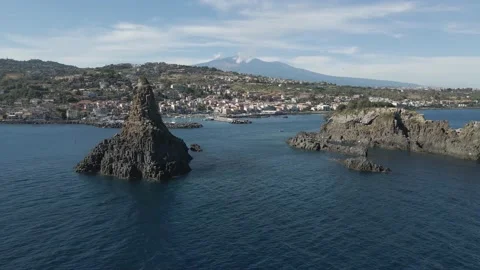 Aerial view of Aci Trezza, Sicily, Italy. Video stock 219520865
