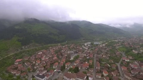 Aerial view of acity with transportation Stock Footage 140780270
