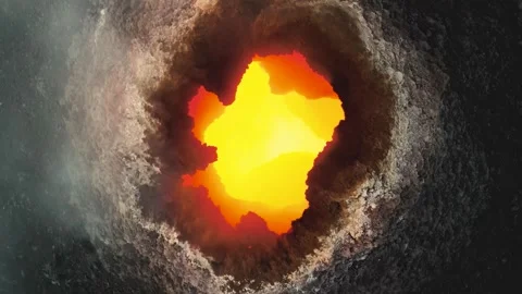 Aerial view of active volcano smoking, Erta Ale, Ethiopia. Cinematic drone shot 스톡 동영상 270189997