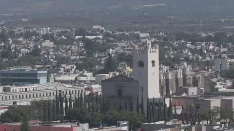 Aerial View of Actopan's Ex-Convent Stock Footage 321822840