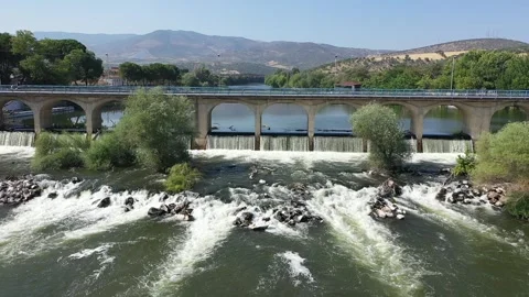 Aerial view of adala waterfall Stock Footage 247122791