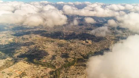 Aerial view of Addis Ababa 스톡 사진