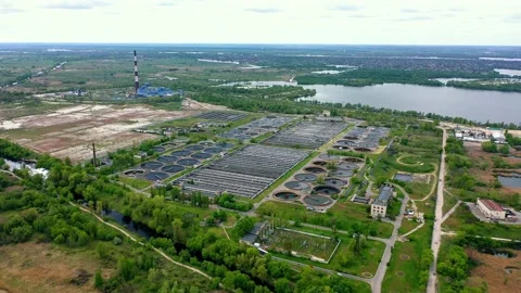 Aerial view of Aeration station 動画素材 222391131