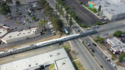 Aerial View of aftermath of train accident with pedestrian Vídeo Stock 193651085