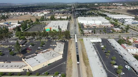 Aerial View of aftermath of train accident with pedestrian Vídeo Stock 193654445