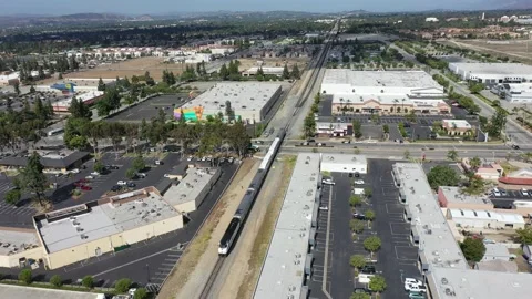 Aerial View of aftermath of train accident with pedestrian Vídeo Stock 193655602