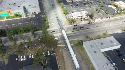 Aerial View of aftermath of train accident with pedestrian Vídeo Stock 193657243