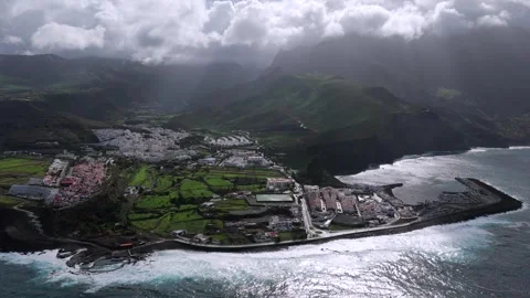 Aerial view of Agaete Spain 스톡 동영상 335929985