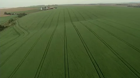Aerial view of agricultural area, farm and silo Video stock 12151353