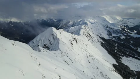 Aerial view of the Aibga Range of the Caucasus Mountain. Sochi National Park Stock Footage 170461003