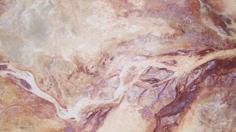 Aerial View of Aikeng Spring &amp;quot;Eye of the Devil&amp;quot; River Basin Textures Stock-Footage 342148565