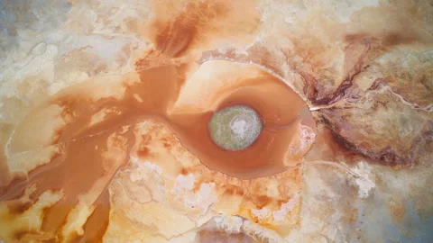 Aerial View of Aikeng Spring &amp;quot;Eye of the Devil&amp;quot; in Mangya Vidéo 342152880