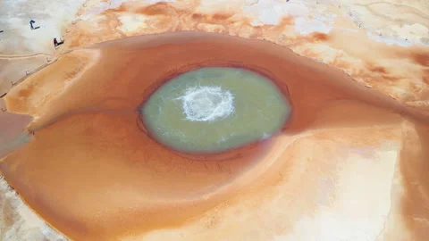 Aerial View of Aikeng Spring &amp;quot;Eye of the Devil&amp;quot; in Mangya Vidéo 342155636