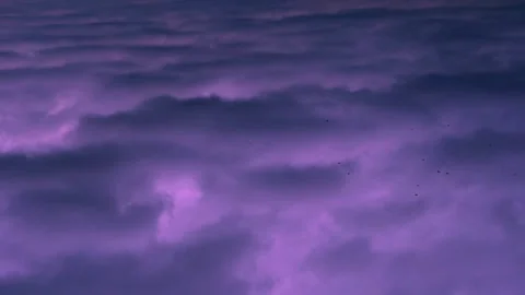 Aerial View, Air Plane Window View, Rain Black Clouds in Tropical Sunset Lilac S Stock Footage 328506870