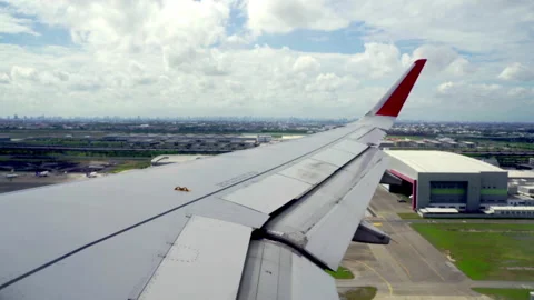 Aerial view from the aircraft window while flying through the cloud Stock Footage 170982688