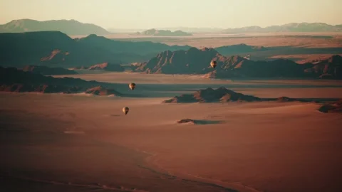 Aerial view from an airplane of dunes in Namibia Africa Stock Footage 299944399