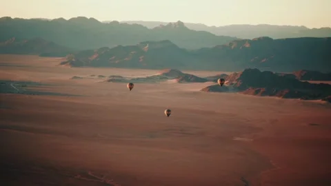 Aerial view from an airplane of dunes in Namibia Africa Stock Footage 299944442