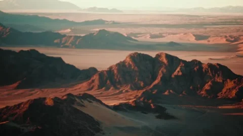 Aerial view from an airplane of dunes in Namibia Africa Stock Footage 299944614