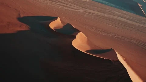 Aerial view from an airplane of dunes in Namibia Africa Stock Footage 299944678
