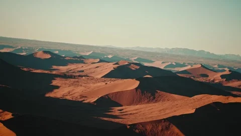 Aerial view from an airplane of dunes in Namibia Africa Stock Footage 299944854