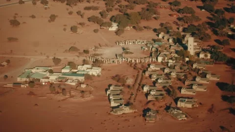 Aerial view from an airplane of dunes in Namibia Africa Stock Footage 299944955