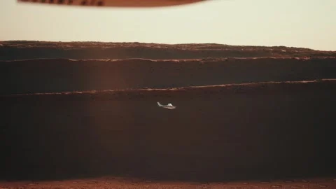 Aerial view from an airplane of dunes in Namibia Africa Stock Footage 299944957