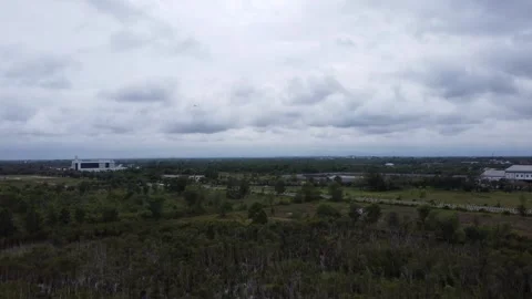 Aerial view of an airplane in flight Stock Footage 328971689