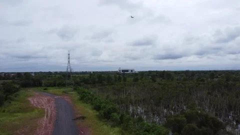 Aerial view of an airplane in flight Stock Footage 329401632