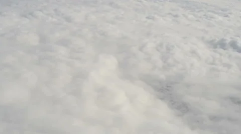Aerial View from Airplane - White Clouds Stock Footage 61939883