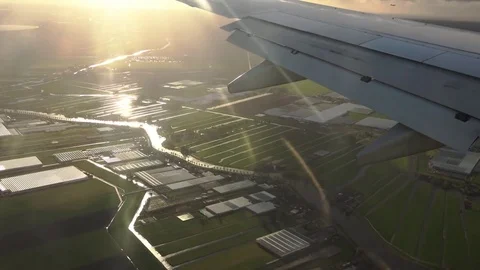 Aerial view from airplane window Stock Footage 76877796