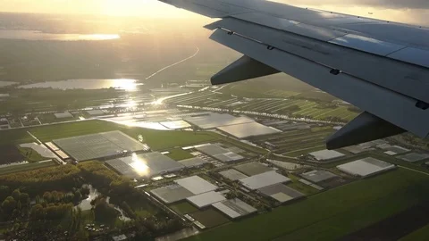 Aerial view from airplane window Stock Footage 77580282