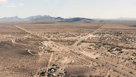 Aerial View of Ajo Why, Arizona 4K Stock Footage