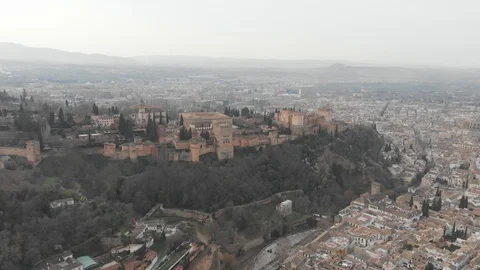 Aerial view of alhambra Video stock 128178259