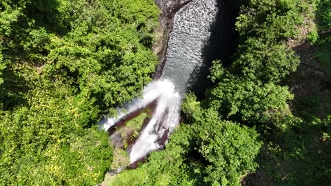 Aerial view of Aling Aling waterfall in Bali, Indonesia. Stock Footage 315752255
