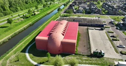 Aerial view of Almere, Netherlands Stock Footage 314117656