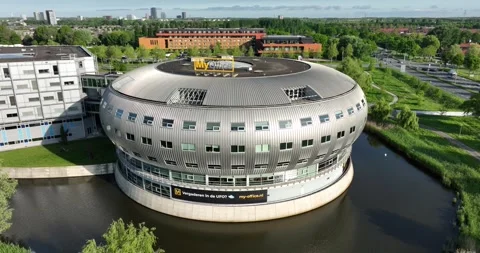 Aerial view of Almere, Netherlands Stock Footage 314117685