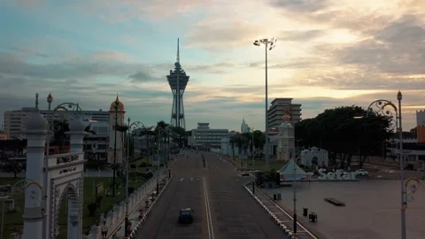 Aerial view of Alor Setar tower or locally known as menara Alor Setar 動画素材 155652514