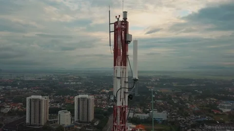 Aerial view of Alor Setar tower or locally known as menara Alor Setar Stock Footage 155652686
